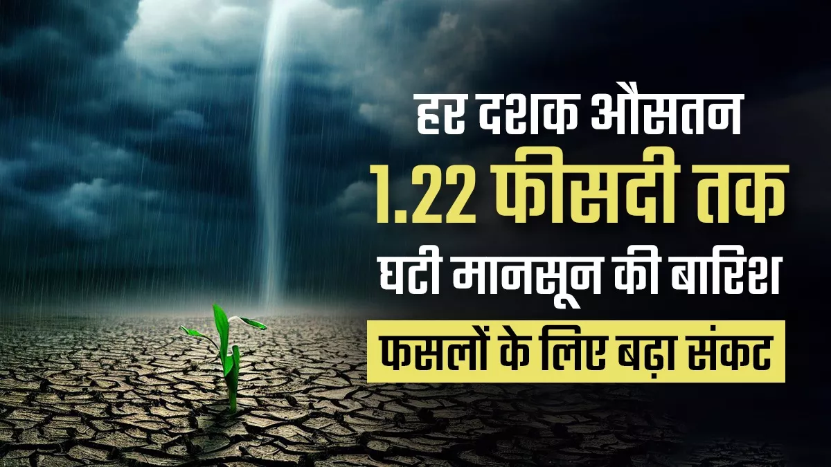 आजादी से अब तक बारिश का समय डेढ़ दिन कम हुआ, छह दशक में 12 मिमी कम हो गई औसत सालाना बारिश
