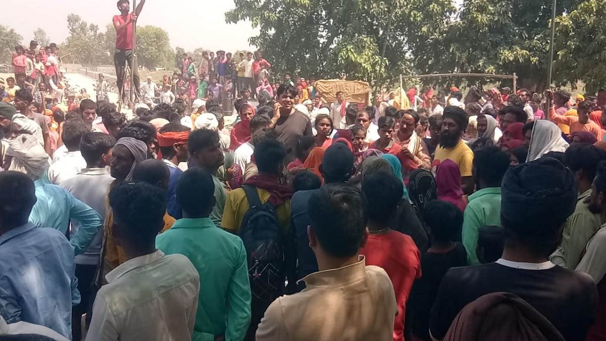 in lakhimpur tiger attack on farmer and gulp him now angry villagers blocked road
