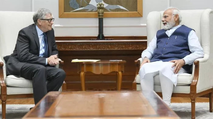 बिल गेट्स ने प्रधानमंत्री की शपथ लेने पर नरेंद्र मोदी को बधाई दी। (फाइल फोटो)