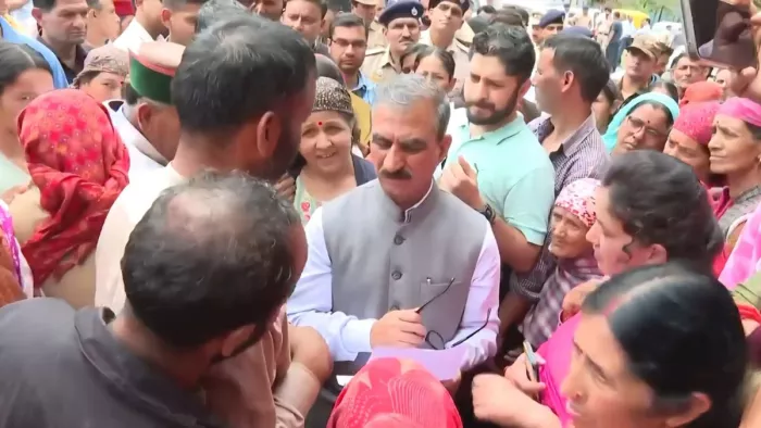 सराज के बगस्याड पहुंचे मुख्यमंत्री सुखविंदर सिंह सुक्खू।