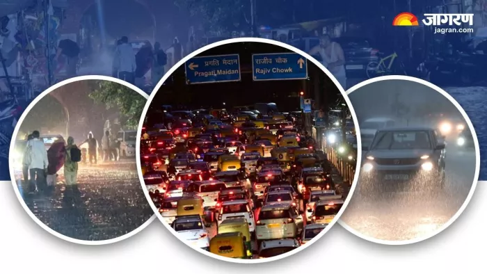 दिल्ली-एनसीआर में तेज बारिश से कहीं राहत तो कहीं आफत।