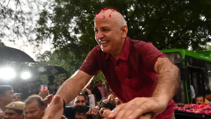 मनीष सिसोदिया जेल से बाहर आ गए हैं। फाइल फोटो