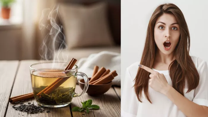 क्या आप जानते हैं Green Tea में दालचीनी डालकर पीने से क्या होता है? (Image Source: Freepik)
