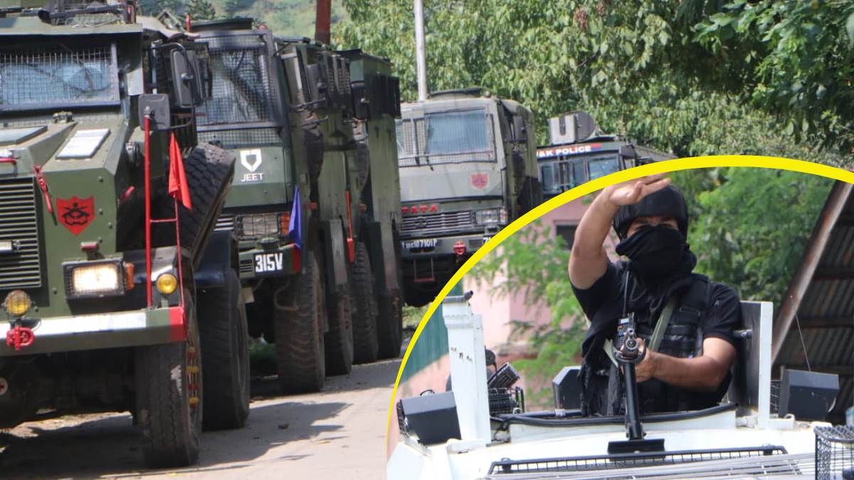 kishtwar crackdown launced by jammu kashmir police over terrorist hideouts kulgam encounter continues