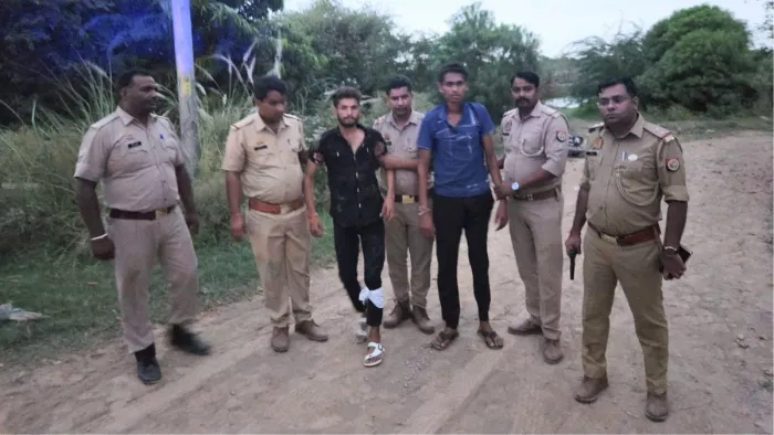 नालेज पार्क कोतवाली पुलिस से हुई मुठभेड़ में घायल बदमाश। सौ. पुलिस