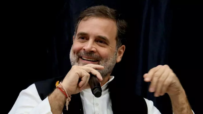 Rahul Gandhi In USA: राहुल गांधी ने अमेरिका में भारतीय छात्रों से मुलाकात की।(फोटो सोर्स: कांग्रेस)