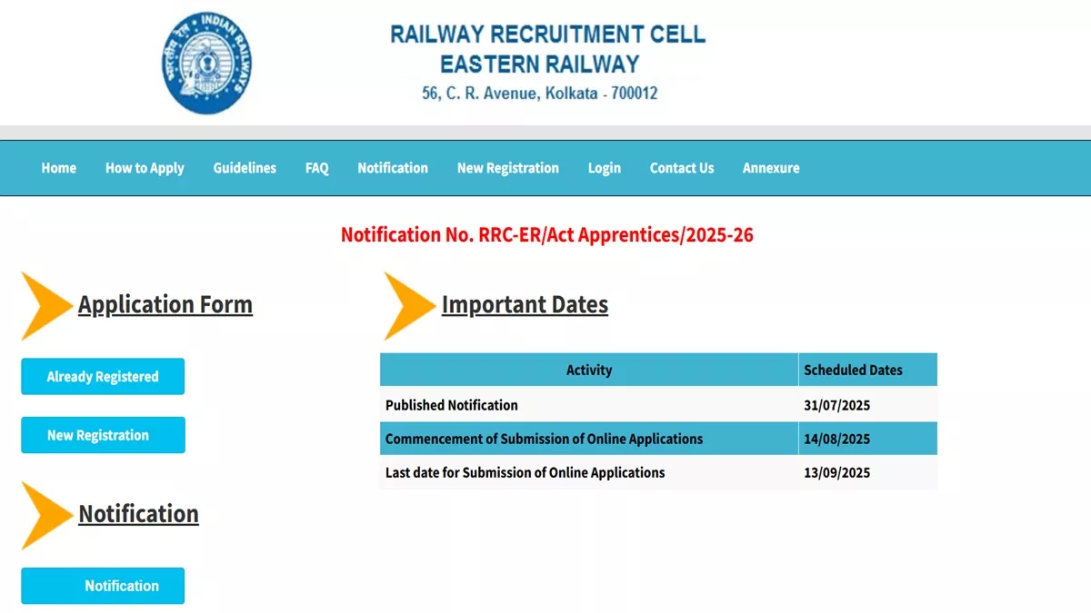 RRC ER Apprentice 2025: अप्रेंटिसशिप के लिए 3 हजार से ज्यादा पदों पर निकली भर्ती, यहां देखें आवेदन करने का तरीका
