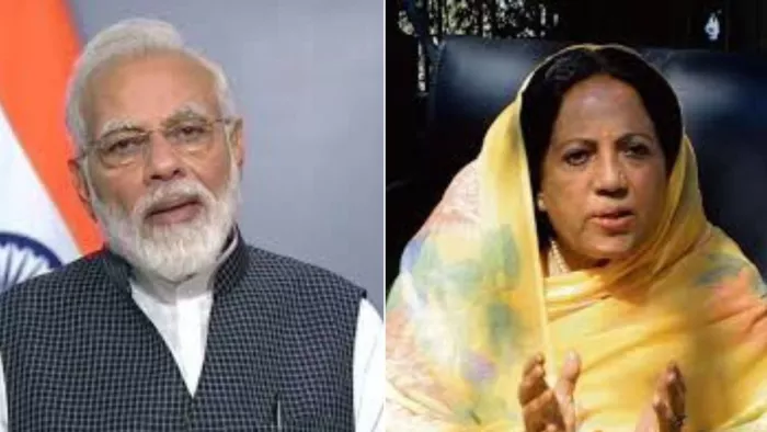 प्रधानमंत्री नरेन्द्र मोदी और हिमाचल कांग्रेस अध्यक्ष प्रतिभा सिंह।