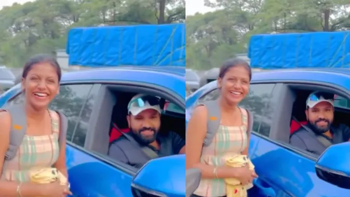 Rohit Sharma: गाड़ी रोकी, फिर इस लकी गर्ल’ को हाथ मिलाकर किया बर्थडे विश
