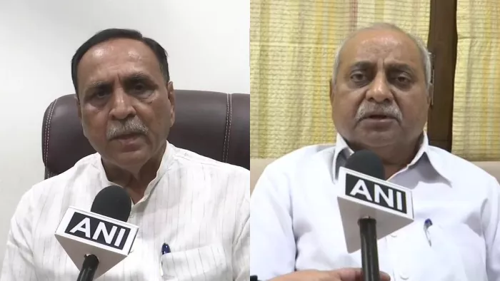 गुजरात के पूर्व मुख्यमंत्री विजय रुपाणी और पूर्व डिप्टी सीएम नितिन पटेल आगामी विधानसभा का चुनाव नहीं लड़ेंगे। फोटो- एएनआइ।