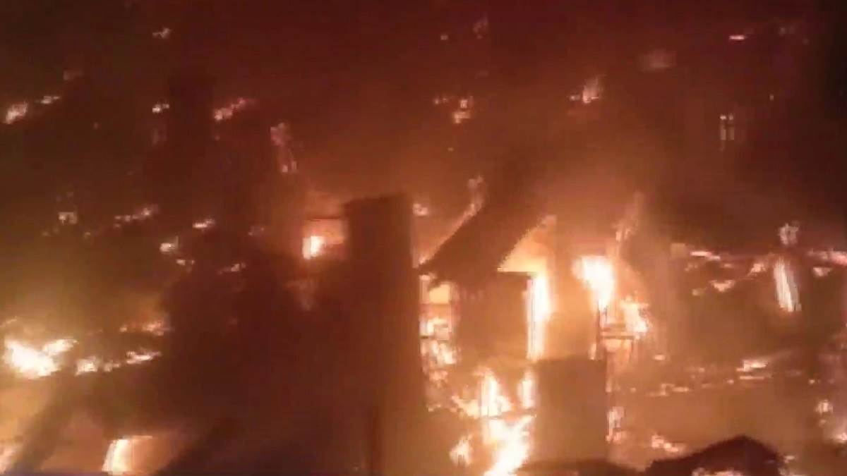 assam massive fire broke out in slum colony in fatasil ambari area of guwahati