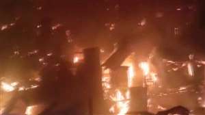 असम के फटाशील अंबारी इलाके में लगी आग