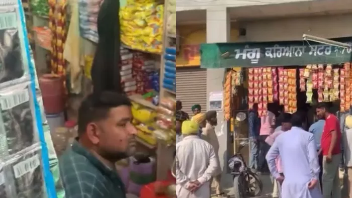 हंगामे के बाद दुकानदार को पकड़कर किया पुलिस के हवाले