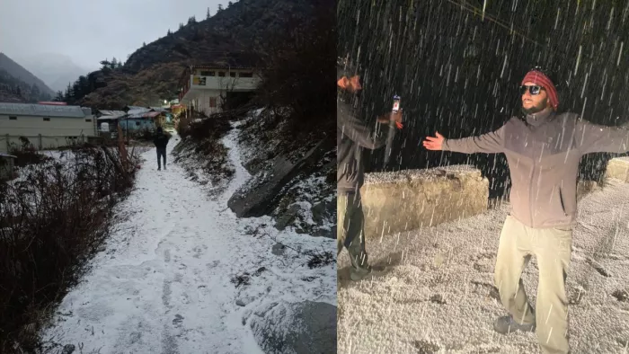 चकराता की ऊंची चोटियों पर दस वर्ष बाद दिसंबर में बर्फबारी