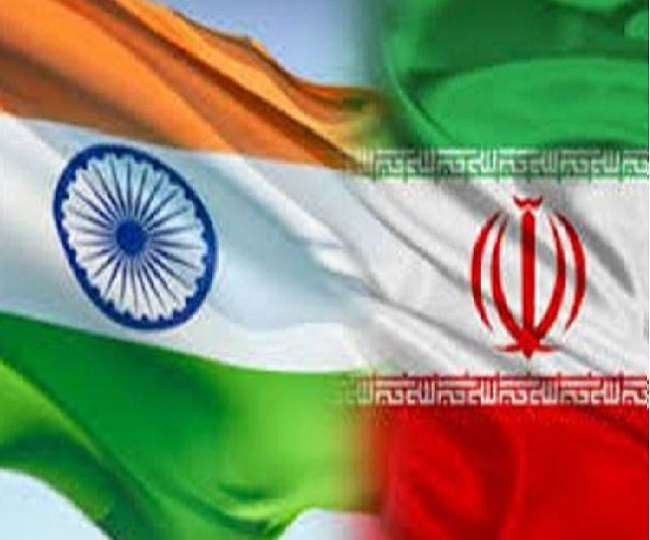 भारत और ईरान के राष्ट्रीय ध्वजों की फाइल पोटो