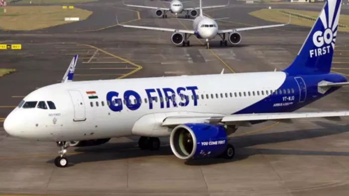 घरेलू एयरलाइंस गो फर्स्ट के विमान ने 50 यात्रियों के बिना ही भरी उड़ान। फाइल फोटो।