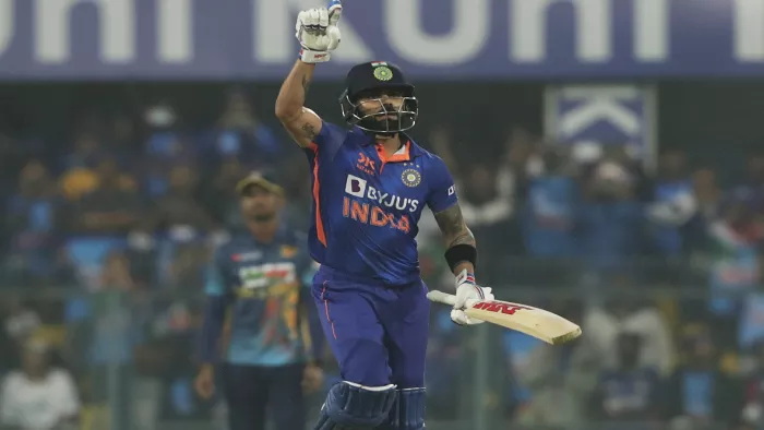 IND vs Sl: विराट कोहली ने जड़ा वनडे करियर का 45वां शतक(फोटो क्रेडिट ट्विटर)