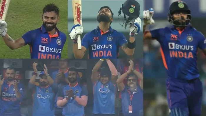 Virat Kohli 43th ODI Century, Celebration (Photo-design)