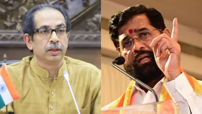 उद्धव ठाकरे और महाराष्ट्र के मुख्यमंत्री एकनाथ शिंदे। (फाइल फोटो)