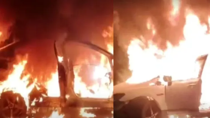 Ferozepur Car Fire: विदेशी छात्र थे और समय रहते वह बाहर निकल आए।