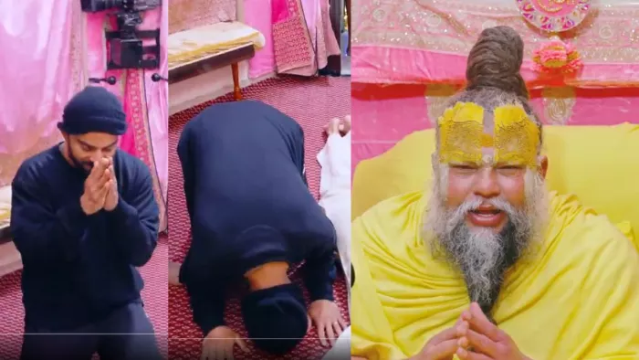 परिवार के साथ पहुंचे विराट कोहली। इमेज- सोशल मीडिया