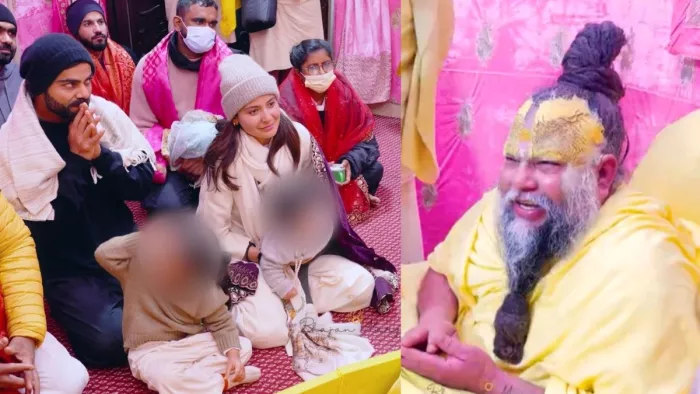 प्रेमानंद जी महाराज से आशीर्वाद लेने उनके शरण पहुंचे विराट कोहली और अनुष्का शर्मा।