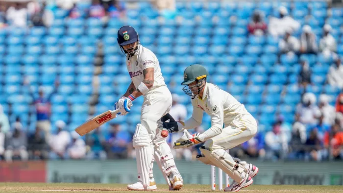 टॉड मर्फी ने विराट कोहली को किया आउट। IND vs AUS Test फोटो- एपी