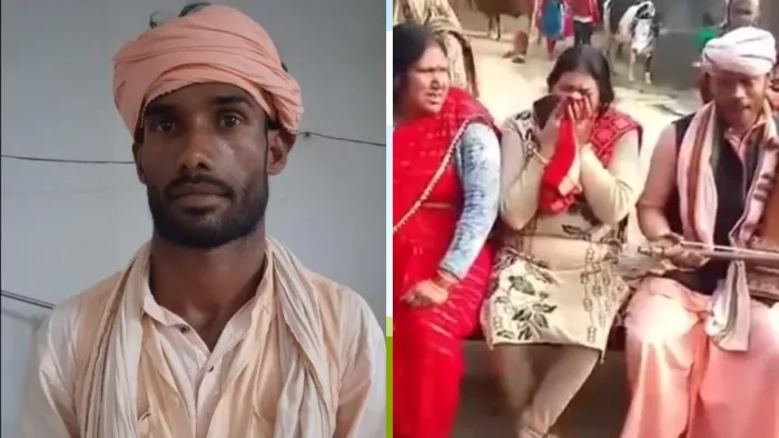 जायस के धरौली गांव में बुआ नीलम व उर्मिला के साथ साधु के भेष में बैठा साधु
