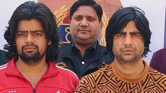 गांव झाड़सेंतली के रहने वाले इंदरजीत की हत्या के आरोपित नितेश व मोहित। सौ. पीआरओ पुलिस