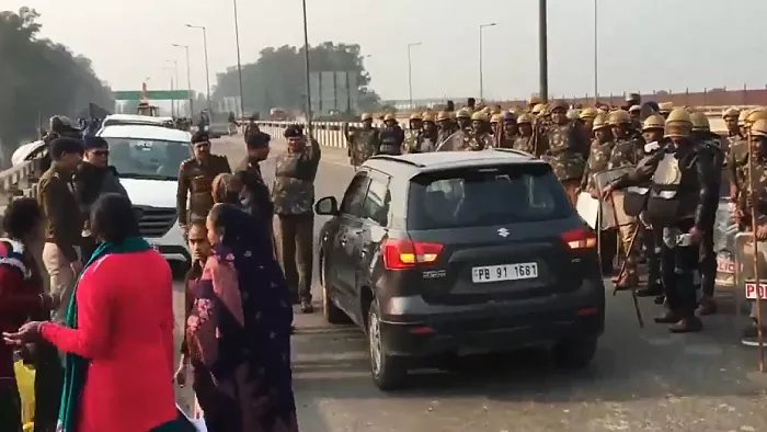 दिल्ली कूच के लिए तैयार किसान, हरियाणा पुलिस ने की कड़ी सुरक्षा व्यवस्था।