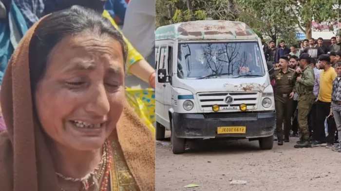 बिलावर में प्रदर्शन पर विलाप करती पीड़ित परिवार की महिला l (फोटो- जागरण)