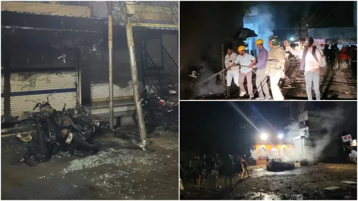 Mhow Violence: चैंपियंस ट्रॉफी में टीम इंडिया की जीत के बाद महू में रविवार रात हिंसा भड़की।(फोटो सोर्स: नई दुनिया)