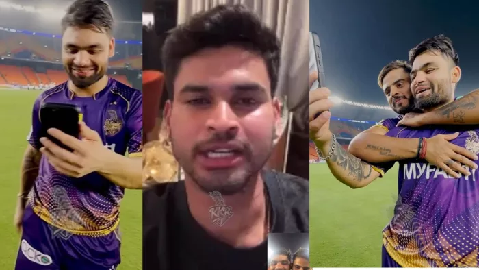 Rinku Singh Video Call Chat With Shreyas Iyer Nitish Rana IPL 2023