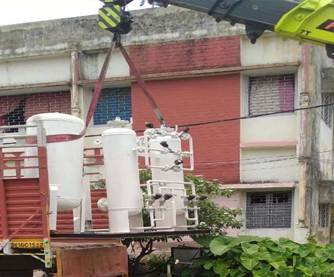 work of setting up an oxygen plant started in sahibangaj