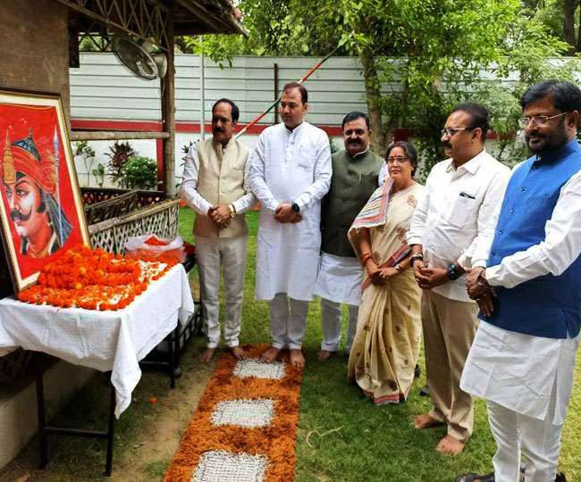 maharana pratap jayanti celebrated at jdu leader sanjay singh residence