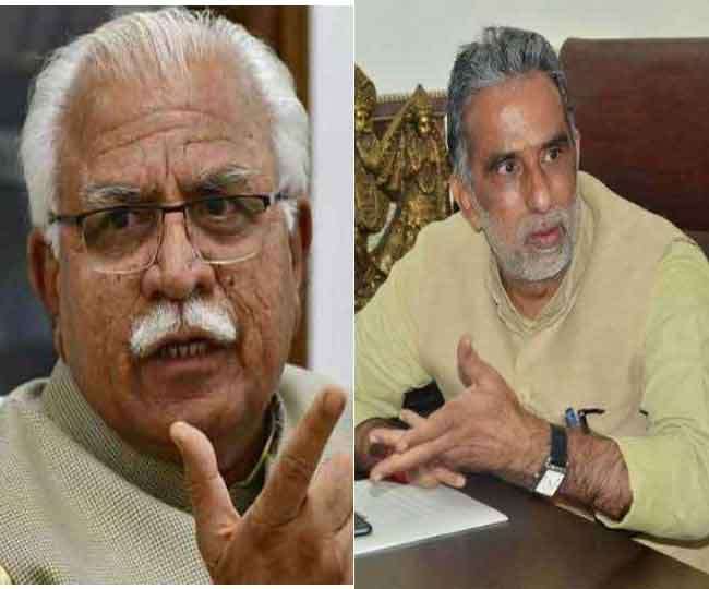 मनोहर लाल एवं कृष्णपाल गुर्जर की फाइल फोटो।