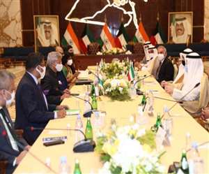 विदेश मंत्री एस जयशंकर ने कुवैत के प्रधानमंत्री शेख सबाह खालिद अल-हमद अल-सबाह से मुलाकात की।