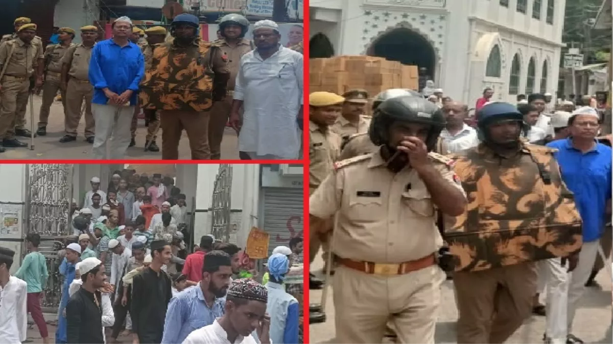 गोरखपुर में सकुशल संपन्न हुई जुमे की नमाज, तस्वीरों में देखें चप्पे- चप्पे पर रहा पुलिस का पहरा