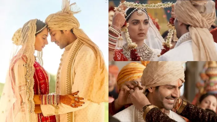 Still of Kartik Aaryan and Kiara Advani from SatyaPrem Ki Katha