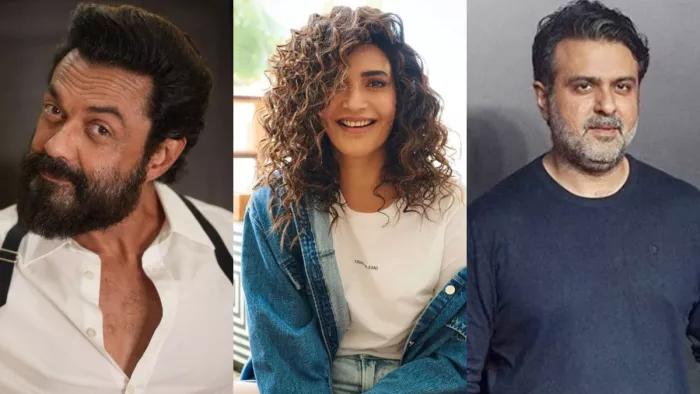 File Photo of Bobby Deol, Karishma Tanna and Harman Baweja