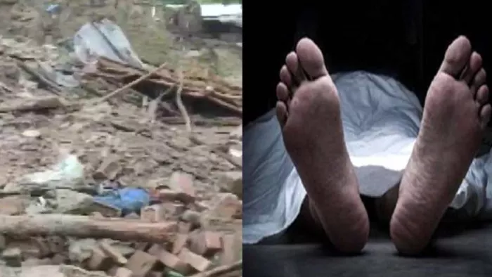 दीवार गिरने से पास में जानवर चरा रहा वृद्ध मलबे में दबा, इलाज के दौरान मौत हो गई।