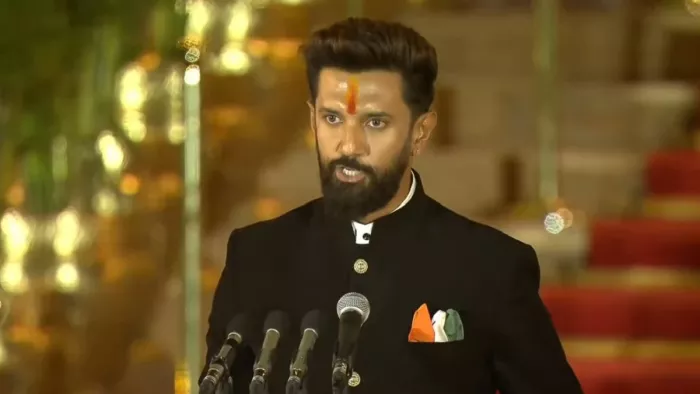 'भारत माता की जय...', केंद्रीय मंत्री Chirag Paswan का शपथ के बाद रिएक्शन