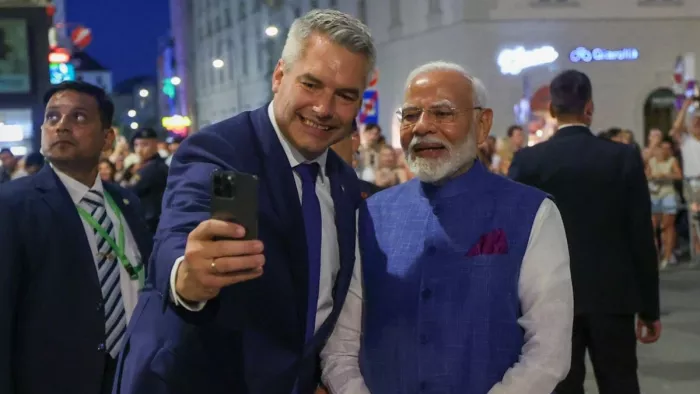 PM Modi In Austria: पीएम मोदी का ऑस्ट्रिया में हुआ भव्य स्वागत (फोटो- X)