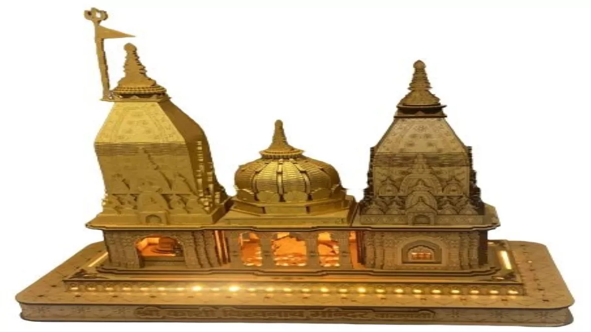 काशी विश्वनाथ मंदिर के स्वर्णिम शिखर की लकड़ी से बनी माडल की मांग बढ़ी, शिव परिवार और नंदी किए जा रहे पसंद