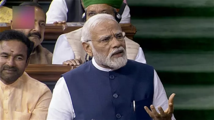 प्रधानमंत्री नरेन्द्र मोदी लोकसभा में अविश्वास प्रस्ताव पर जवाब दिया।