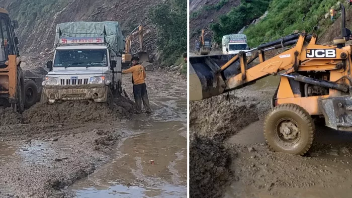 भारी भूस्खलन से पांवटा साहिब शिलाई गुम्मा एनएच 707 सतौन में तीन घंटे रहा बंद (प्रतीकात्मक चित्र)