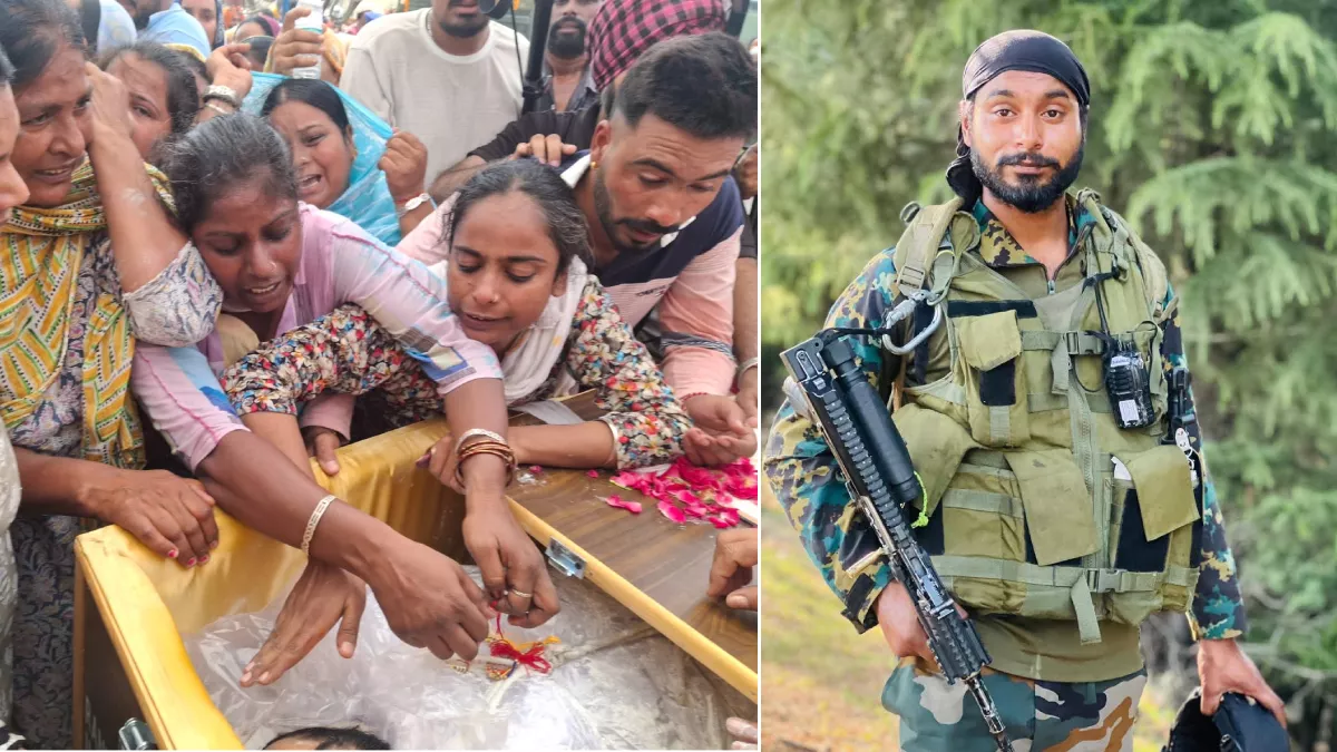 कुलगाम में शहीद हुए पंजाब के सपूत हरमिंदर सिंह पंचतत्व में विलीन, बहन ने नम आंखों से बांधी भाई को आखिरी राखी