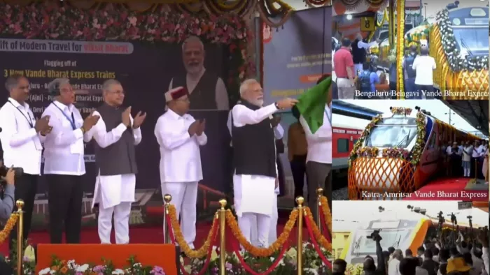 बेंगलुरु के दौरे पर पहुंचे प्रधानमंत्री नरेंद्र मोदी। (फोटो- पीटीआई)