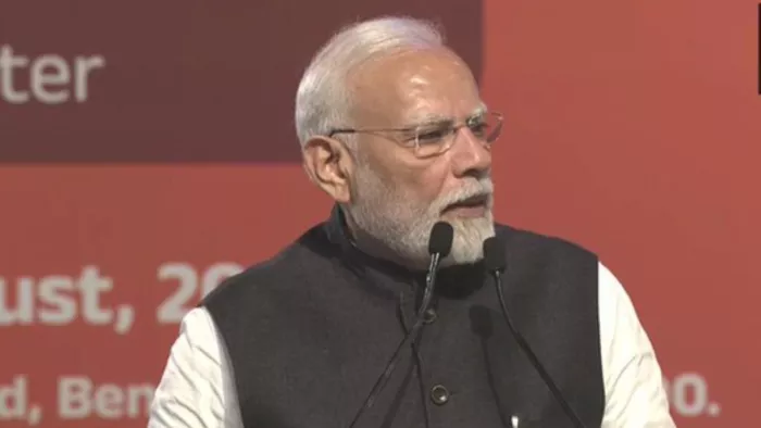 बेंगलुरु में पीएम मोदी का बड़ा बयान। फोटो- एएनआई