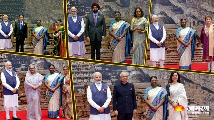 विदेशी मेहमानों पर छाया भारतीय परिधान का जादू